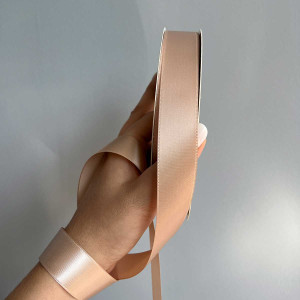 Лента атлас Ding Xin 2.5 см * 90 м - #0835 Холодное Золото. Photo 2
